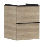 Hansgrohe Xelu Q szafka 48 cm podumywalkowa wisząca naturalny dąb/czarny mat 54021670