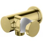 Kohlman Experience Brushed Gold przyłącze kątowe z uchwytem złoty szczotkowany QW004AEGDB