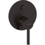 Kludi Nova Fonte Puristic bateria wannowo-prysznicowa podtynkowa czarny szczotkowany 20759N215