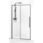 Bravat SL drzwi prysznicowe 140 cm wnękowe profile czarne SL191-140