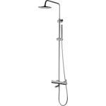 Corsan Lugo Slim zestaw prysznicowy z deszczownicą ścienny chrom CMN014LUGOSLIM