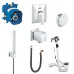 Zestaw Grohe Allure Brilliant bateria wannowo-prysznicowa podtynkowa z kompletem natryskowym i zestawem napełniająco-odpływowym Talentofil (19785000, 35501000, 27889000, 27707000, 28990000, 19952000, 28993000)