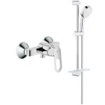 Zestaw Grohe Bauloop bateria prysznicowa ścienna z kompletem natryskowym New Tempesta Cosmopolitan chrom (23340000, 26083002)