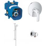 Zestaw Grohe Eurosmart bateria podtynkowa z kompletem natryskowym chrom (19451002, 35501000, 26162001, 28671000)
