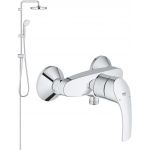 Zestaw Grohe Eurosmart bateria prysznicowa i zestaw prysznicowy z deszczownicą New Tempesta System 210 chrom (33555002, 26381001)