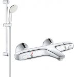 Zestaw Grohe Grohtherm 1000 bateria wannowo-prysznicowa termostatyczna i zestaw prysznicowy New Tempesta 100 chrom (34155003, 27924001)
