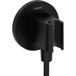 Hansgrohe FixFit S przyłącze kątowe z uchwytem prysznicowym czarny mat 26888670