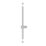 Oltens Alling 60 drążek prysznicowy 60 cm chrom 37300100