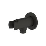 Oltens Hvita przyłącze kątowe z uchwytem okrągłe czarny mat 39304300