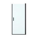 Oltens Rinnan drzwi prysznicowe 80 cm uchylne czarny mat/szkło przezroczyste 21207300