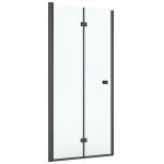 Roca Capital drzwi prysznicowe 80 cm składane czarny mat/szkło przezroczyste AM4508016M