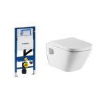 Zestaw stelaż Geberit Duofix UP320 Sigma H112 z miską WC i deską wolnoopadającą Roca Gap (111320005, 111815001, 156050001, A346477000, A80148200U)