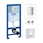 Zestaw Grohe Rapid SL z przyciskiem Skate Cosmopolitan chrom/biel DaVinci (38539001, 38845MF0)
