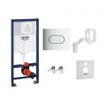 Zestaw Grohe Rapid SL Fresh z przyciskiem Arena Cosmopolitan chrom matowy (39058000, 38858P00)