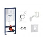 Zestaw Grohe Rapid SL Fresh z przyciskiem Nova Cosmopolitan biały z grafiką (39058000, 38847LI0)