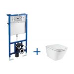 Zestaw Roca Gap miska WC Rimless Maxi Clean ze stelażem podtynkowym Duplo A8900900MR (A890090020, A34647L00M)
