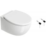 Zestaw Catalano Italy miska WC wisząca Newflush z deską wolnoopadającą białą i zestawem montażowym (1VS52RIT00, 5NLV5STF00, 5KFST00)