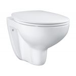 Zestaw Grohe Bau Ceramic miska WC wisząca bez kołnierza z deską wolnoopadającą biała 39351000