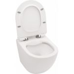 Rea Carlo Mini Tornado miska WC wisząca z deską wolnoopadającą Duroplast/Slim/ZM biała REA-C1259