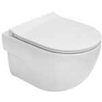 Roca Meridian Compacto miska WC wisząca Rimless z deską wolnoopadającą slim biała A34H242000