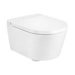 Zestaw Roca Inspira Compacto miska WC wisząca Rimless z deską wolnoopadającą biała (A346528000, A80152C00B)