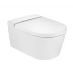 Zestaw Roca Inspira Round miska WC wisząca Rimless z deską wolnoopadającą biała (A346527000, A80152200B)