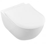 Villeroy & Boch Subway 2.0 Combi-Pack miska WC wisząca bez kołnierza CeramicPlus z deską wolnoopadającą Weiss Alpin 5614R2R1