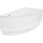 Zestaw Besco Praktika wanna narożna 140x70 cm asymetryczna prawa z obudową (#WAP140NP, OAP140NP)