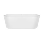 Oltens Inga wanna wolnostojąca 157x75 cm owalna biała 12007000