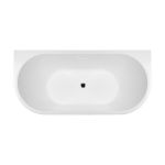 Oltens Delva wanna przyścienna 170x80 cm owalna biała 12019000