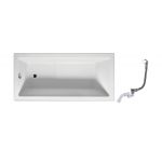 Zestaw Riho Lusso Plus wanna prostokątna 170x80 cm z kompletem odpływowo-przelewowym Oltens Oster (BA12, 03001100)