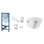 Zestaw stelaż Grohe Rapid SL Fresh Cosmopolitan 5w1 z miską i deską wolnoopadającą Roca Gap (38827, A346477000, A80148200U)