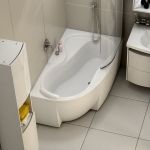 Zestaw wanna Ravak Rosa 95 prawa ze stelażem i kompletem odpływowo-przelewowym Viega (C581000000, GPX2240140, 6168.4PL)