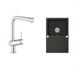 Zestaw Franke Orion OID 611-78 zlewozmywak onyx z baterią kuchenną Grohe Minta chrom (1140286447, 32168000)