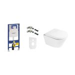 Zestaw Geberit Duofix stelaż podtynkowy i miska WC wisząca PureRim z deską wolnoopadającą Oltens Jog (111320005, 111815001, 49301000, 42001000, 45101000)