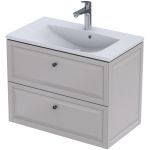 Zestaw Oristo Montebianco Amelia umywalka z szafką 80 cm biały/piaskowy mat (OR47SD2S8010,UMEAM8092)