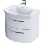 Zestaw Oristo Flow umywalka z szafką 65 cm biały/połysk (OR38SD2S651, UMEFL6592)
