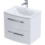 Zestaw Oristo Wave umywalka z szafką 60 cm biały/połysk (OR39SD2S601, UMEWA6092)