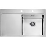 Alveus Pure 40 UP zlewozmywak stalowy 79x52,5 cm prawy satyna 1123790