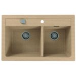 Alveus Atrox 50 zlewozmywak granitowy 79x50 cm beżowy 1132000