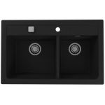 Alveus Atrox 50 zlewozmywak granitowy 79x50 cm czarny 1132002
