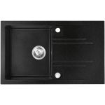 Ferro Mezzo II zlewozmywak granitowy 78x48 cm grafit shine DRGM48/78HA