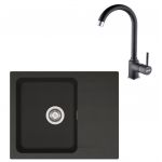 Zestaw Franke Orion OID 611-62 zlewozmywak z baterią kuchenną Pola fragranit onyx (1140286441, 1150298093)