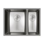 Oltens Hydda zlewozmywak stalowy 58x44 cm 1,5 komorowy stal szlachetna polerowana 71201100