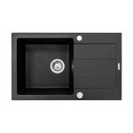 Pyramis Sparta Plus zlewozmywak granitowy 78x48 cm czarny 070052701
