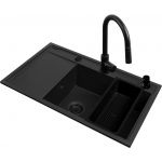 Pyramis Camea zlewozmywak z baterią czarny 070168502BE