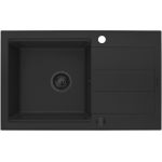 Pyramis Sparta Plus zlewozmywak granitowy 78x48 cm czarny 070175802