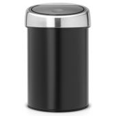 Brabantia Touch Bin kosz na śmieci 3 l czarny mat/chrom 364440