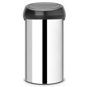 Brabantia Touch Bin pojemnik na odpady 60 l stal polerowana/czarny 402586