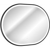 Comad Apollo 2 lustro 70x90 cm owalne z oświetleniem czarny LUSTRO APOLLO BLACK 2 900X700